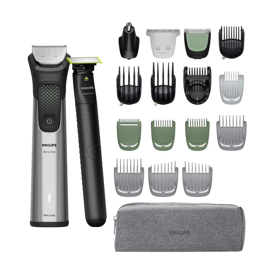 Універсальний тример 20 в 1 PHILIPS MG9558/15 серії 9000, з футляром та насадками